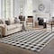 Homeroots 8 x 11 ft. Black & Ivory Gingham Indoor & Outdoor Area Rug 389521 - alternate 6